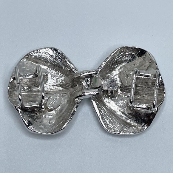 Vintage Gay Boyer Silvertone Shell Belt Buckle 2.25 in Statement Boho Classic main image 5